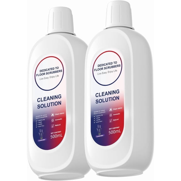 Enjinzz Cleaning Solution Compatible With Tineco, Deep Cleans for Multiple Hard Floors, Suitable With All Robot Vacuums with Mopping and Cordless Wet/Dry Vacuum Mop Cleaner (Lavender 2 Bottle)