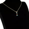 thumbnail image 2 of QQTDFG Zirconia Initial Pendants Necklaces Cable Chains Alphabet Letter Adjustable P663-I, 2 of 2