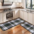 thumbnail image 3 of Kitchen Rugs Sets Of 2,Blue Green Plaid Checkered Pattern Anti Fatigue Kitchen Mat Rugs Non Slip Washable,Decorative Kitchen Floor Mats for Kitchen,Sink,Laundry,17"x47"+17"x47", 3 of 5