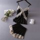 thumbnail image 1 of Daeyard Sexy Lace Lingerie Set for Women Silk Pajama Set Cami and Shorts 2 Pieces Pjs Nightwear Satin Sleepwear Home Clothing, 1 of 3
