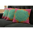 thumbnail image 5 of Ambesonne Mandala Throw Pillow Cover 4 Pack, Blossoming Flower Pattern, 24", Multicolor, 5 of 5