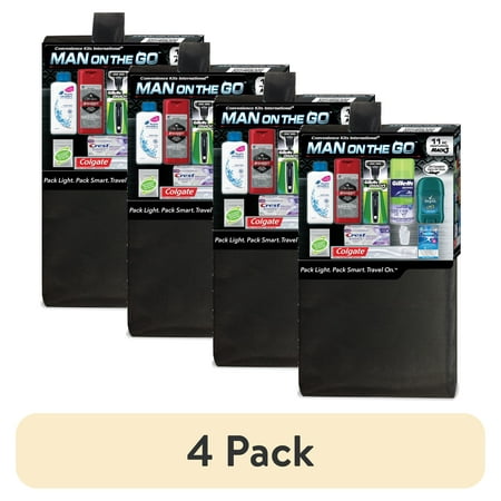 (4 pack) Convenience Kits International Men's Travel Bag