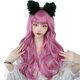 thumbnail image 1 of Peluca de pelo sintético de onda larga para cosplay con flequillo transparente para mujeres que buscan citas para uso diario en color lavanda lechoso, 1 of 12