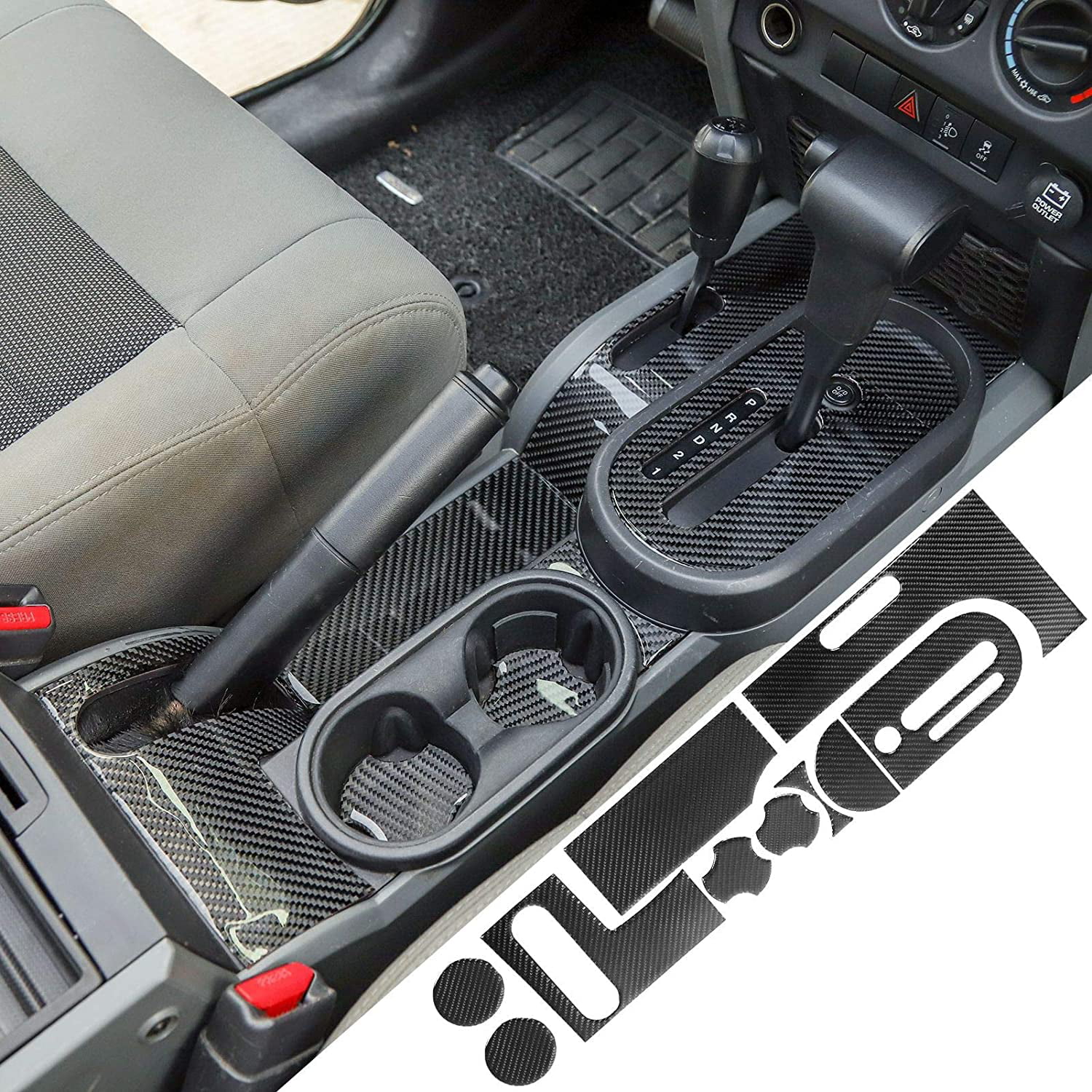 for Jeep Wrangler Gear Frame Trim Interior Accessories Decoration Trim  Sticker Kit for 2007-2010 Jeep Wrangler JK JKU 2 Doors and 4 Doors, Carbon  Fiber Pattern | Walmart Canada