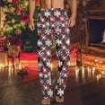 thumbnail image 2 of Aimik Hanes Men's Flannel Pajama Pants Christmas Gnome Snowflakes Sleep Lounge Pj Bottoms Sweatpants-Multicolor L, 2 of 5