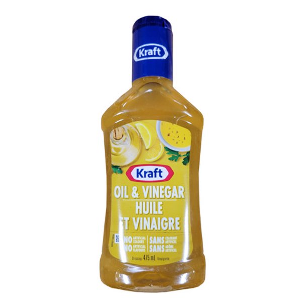 Kraft Oil & Vinegar Dressing, 475mL/16.1 fl. oz., (Imported from Canada