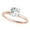 Rose Gold, variant on 0.5 Carat & 1 Carat Certified 14K White Gold Diamond Solitaire Engagement Ring for women (I-J Color, I2-I3 Clarity)