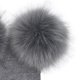 thumbnail image 4 of Sombrero de bebé niña Sunnimix Gorros de invierno Sombrero de punto Gris para bebé, 4 of 8