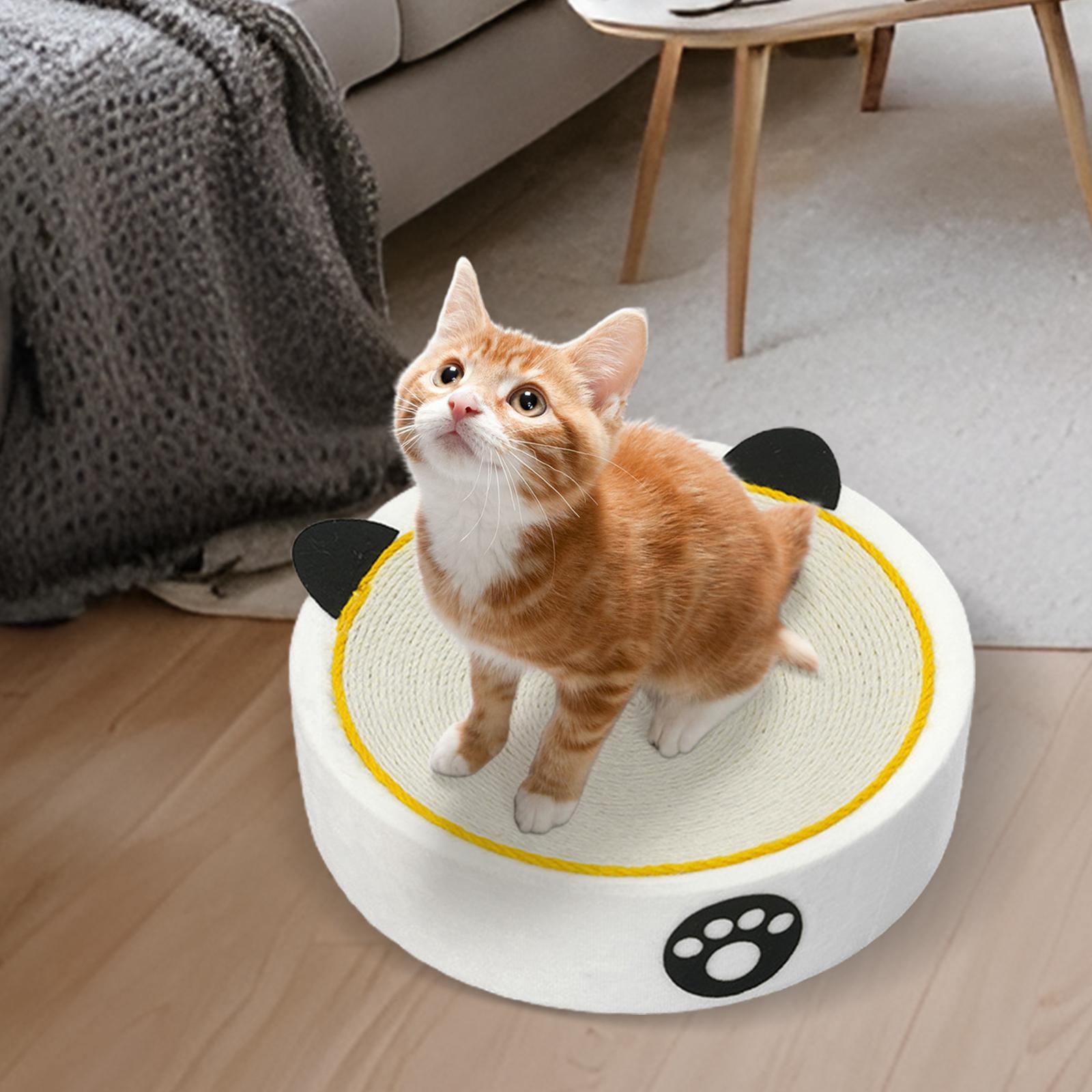 Tooyful Cat Scratch Pad Lounge Cat Beds Rest and Play 40x10.5cm Grind Claws Cardboard Cat Scratcher Bed Cat Scratching Board for Kitten Medium Cats Beige White