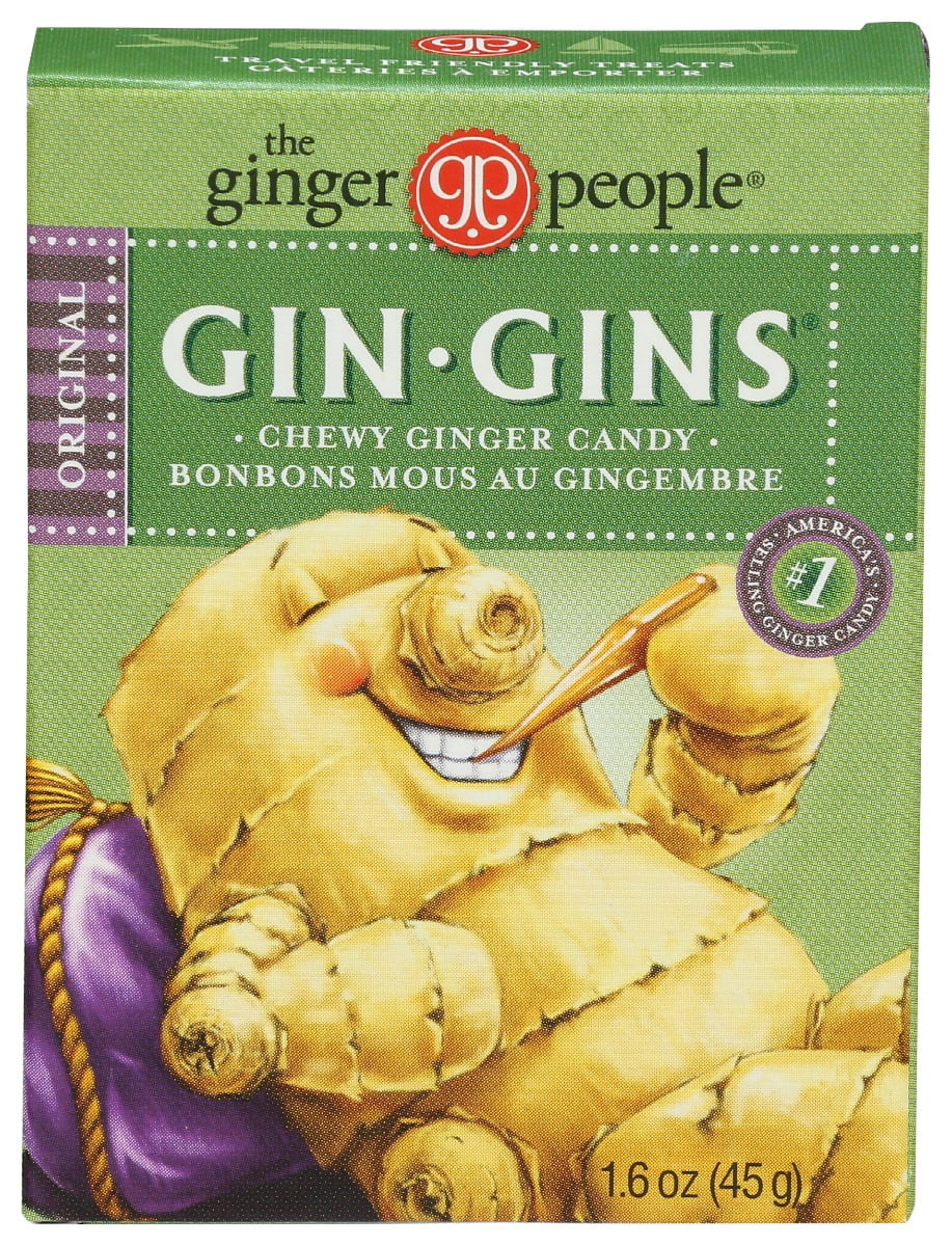 Gin Gins Original Flavor Ginger Chews Caramel Candy, 1.6 oz-Pack of 1
