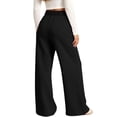 thumbnail image 6 of ITSAME Girls Wide Leg Sweatpants Bow Print High Waisted Loose Fit Fall Winter Casual Trousers with Pockets Size 9, 6 of 6