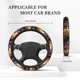 thumbnail image 3 of Balery Adorable Fluffy Bat Fundas elásticas antideslizantes para volante, funda protectora universal para hombre y mujer, 15 pulgadas, accesorios para coche., 3 of 6