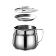 thumbnail image 2 of Stainless Steel Oil Filter Container, Heat‑Resistant Can with Built‑in Mesh Strainer Lid, for Used Frying Oil Filtering & Storage, Countertop Placement and Kitchen Stove‑Side Cooking Work, 2 of 9