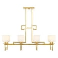 thumbnail image 3 of Quatrain 8-Light Linear Chandelier in True Gold, 3 of 5