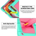 thumbnail image 5 of FIEWESEY for KADYBE D106 / MEIZE D106 Android 14 Tablet Case with Shoulder Strap Kiskctand Kids Friendly Shockproof Case Cover for VOZIZOV D106 Android 14 / FEONAL 10.1 inch 2024 Tablet - GreenPink, 5 of 9