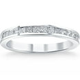 thumbnail image 1 of 1/2ct Diamond Princess Cut Channel Set Wedding Ring 10k White Gold, 1 of 4