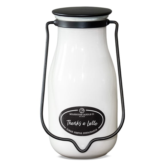 Milkhouse Candles 14 Ounce Milk Bottle Candle - THANKS A LATTE