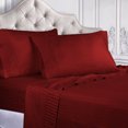 thumbnail image 2 of Superior 300 Thread Count Egyptian Cotton Sheet Set, Burgundy, California King, 2 of 9