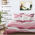 thumbnail image 4 of Pink Ombre Bedding 3 Piece Duvet Cover Set California King, Modern Geometric Abstract Art Moire Soft Microfiber Comforter Cover with Zipper Closure & Pillowcases, Wrinkle & FadeResistant Quilt Cover, 4 of 9