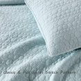 thumbnail image 4 of Quilt Set Twin Size Aqua Blue, Classic Geometric Spots Stitched Pattern, Stone-Washed Microfiber Chic Rustic Look, Ultra Soft Lightweight Quilted Bedspread for All Season, 2 Pieces, 4 of 8