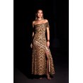 thumbnail image 2 of Vestido Bella Barnett Gianna Maxi con lentejuelas y abertura alta, 2 of 8