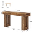 thumbnail image 3 of Fnova 63" Long Console Table, 2-Tier Wooden Narrow Rectangular Sofa Table Behind Couch, Farmhouse Entryway Table for Entrance, Hallway, Living Room, 3 of 10