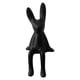 thumbnail image 1 of Figuras de conejo sentado de cerámica, esculturas de animales para estanterías de hoteles y oficinas. negro S, 1 of 9