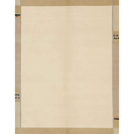 Ahgly Company Indoor Rectangle Abstract Yellow Solid Area Rugs, 4' x 6'