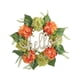 thumbnail image 5 of Corona artificial para puerta de entrada con letrero de "Hola", decorativa, creativa y reutilizable. Verde naranja, 5 of 9