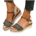 thumbnail image 4 of Maoxin Women's Sandals Fashion Casual Summer New Style Fish Mouth Wedge Heel Thick Bottom Sandals Ladies Sandals Black 40, 4 of 8