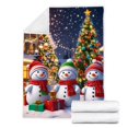 thumbnail image 3 of Manta Navideña Manta Navideña Con Muñeco De Nieve Manta Navideña De Invierno Manta Suave Para El Ocio Manta Cálida Para La Siesta Manta Navideña Con Muñeco De Nieve Y Gorro De Papá Noel (100 X 150 C, 3 of 6