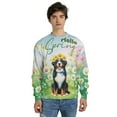 thumbnail image 4 of Bernese Mountain Dog Hello Spring Time Flower Floral Nature All Over Print 3D Sweatshirt Unisex Merch Berner Lover Gifts - 02031, 4 of 6