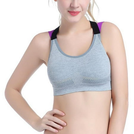 

Zupora Strappy Sports Bra for Women Girls Comfort Wireless Padded Racerback Seamless T Shirt Bras Quick Dry Activewear for Fitness Gym Workout Excercise with Medium Support Full Coverage S-XL