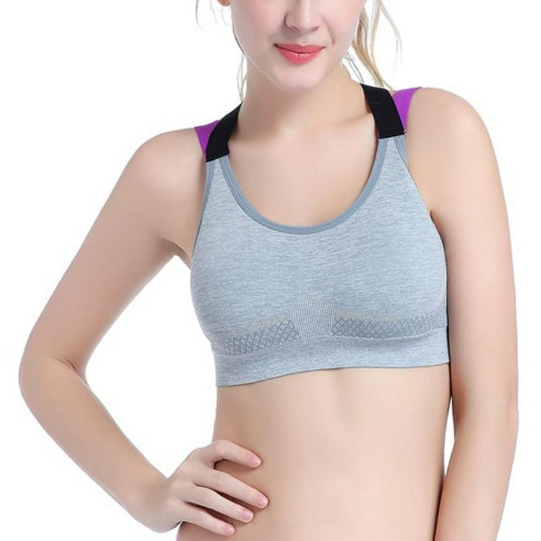 Sports Bra for Women, Criss-Cross Back Padded Strappy Yoga Sports Bras for  Gym Workout Fitness
