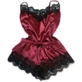 thumbnail image 2 of FRSASU Pajama Dress for Women 锛學omen Tops Shorts Lace Bowknot Nightdress Camisole Pajamas Underwear Set Wine 4(S), 2 of 3