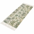 thumbnail image 4 of Palm Tree Kitchen Runner Rug 2'x4', Sage Green Tropical Nature Plant Watercolor Washable Rug with Tassels, Non Slip Woven Cotton Bathroom Rugs Hallway Carpet for Foyer Bedroom Entry Back Door Decor, 4 of 9