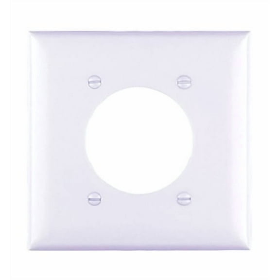 TP703W White Power Outlet Receptacle Opening 2.1563" hole 2-Gang