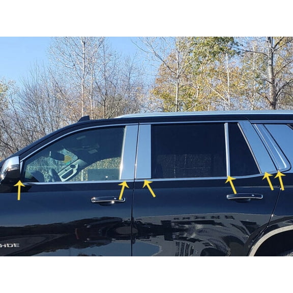 QAA PP61194 Stainless Steel Pillar Post Trim 12 Pc Set For 2021-2021 Tahoe