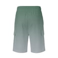 thumbnail image 4 of Gym Cargo Shorts Men Gradient Drawstring Casual Straight Leg Outdoor Workout Shorts Men With Pockets, 4 of 5