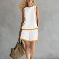 thumbnail image 5 of Enjoytime Womens Two Piece Sets 2026 Color Block Sleeveless Tops Shirts Matching Set Summer Casual Travel Outfits, 5 of 6