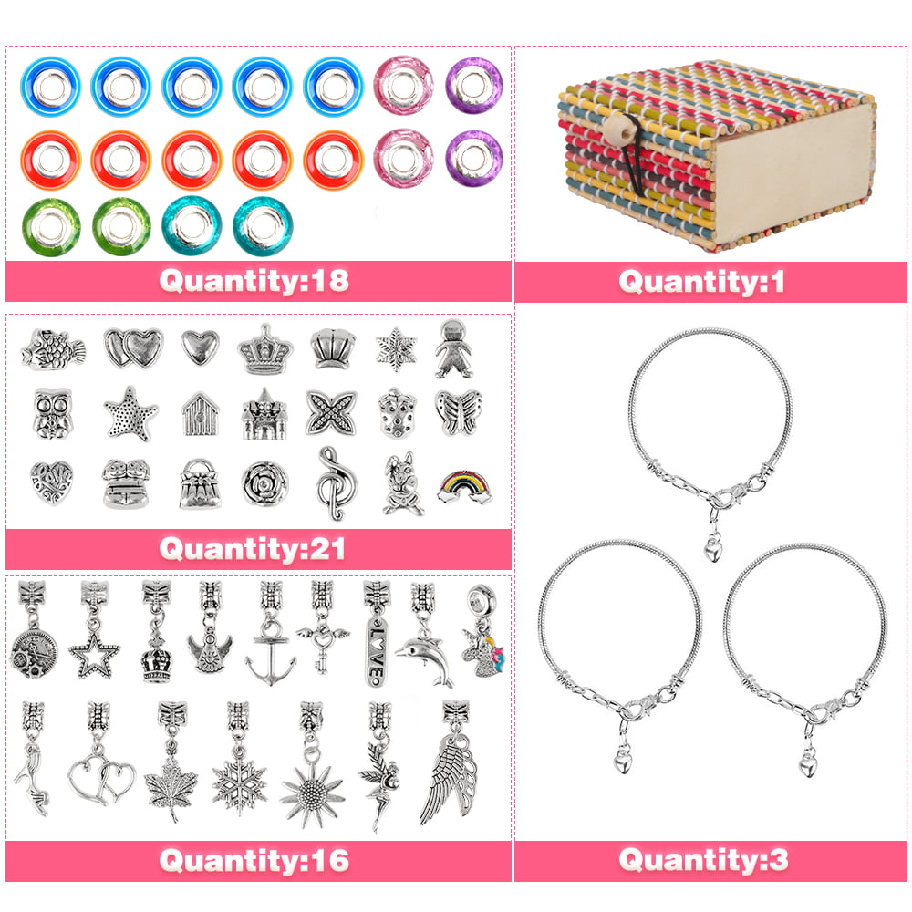 Gifts For 5 6 7 8 9 10 Year Old Girls Kids Jewelry Making Kits 11 Girl Toy  Christmas Girls Charm Bracelet Kit Arts And Crafts Kid Toys Age 8-12