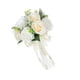 thumbnail image 1 of Ramo de boda, flores artificiales, rosas artificiales elegantes, rosas champagne, novia sosteniendo un ramo, ramo de novia para fiesta, 1 of 9