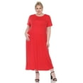 thumbnail image 1 of White Mark Robe Maxi à Manches Courtes pour Femmes, 1 of 6