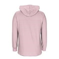 thumbnail image 4 of ZUKMRJPC Women's V Neck Striped Sweatshirt Fall Trendy Button Up Long Sleeve Drawstring Hooded Pullover Lightweight Soft Cotton Tops, 4 of 5