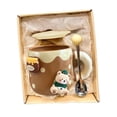 thumbnail image 3 of Taza de cerámica para café, cereales, animales, para el hogar, cocina, novedad, divertido desayuno. Estilo D, 3 of 9
