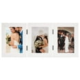 thumbnail image 2 of Golden State Art 3-Opening 4x6 Trifold Hinged Tabletop Collage Picture Frame, White, 1 Pack, 2 of 8