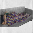 thumbnail image 5 of Paisley Soft Flannel Fleece Throw Blanket, Floral Ornamentals Repetitive Eastern Buta Pattern, Cozy Plush for Indoor and Outdoor Use, 70" x 90", Blue Violet Multicolor, by Ambesonne, 5 of 5