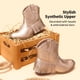 thumbnail image 2 of Botas DREAM PAIRS SDBO2302K para Niñas en Oro Rosa con Flecos de Vaquera, 2 of 5