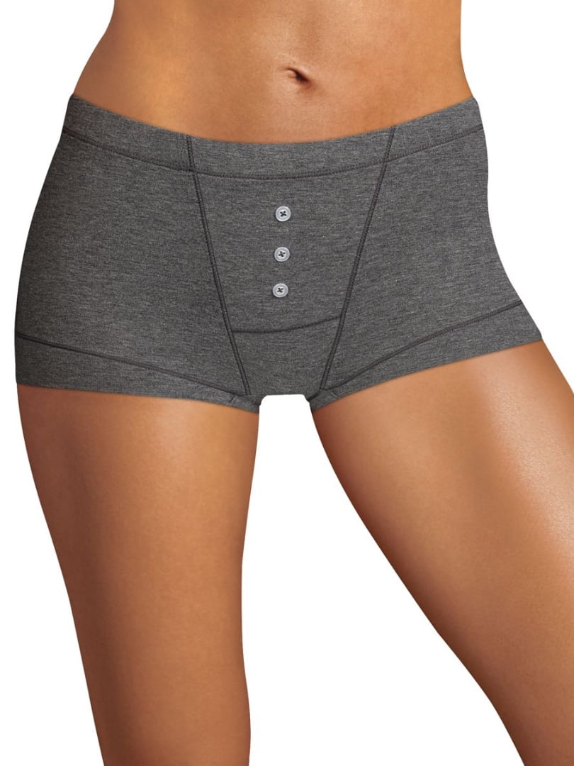 Maidenform Dream Tailored Cotton Boyshort, Charcoal Heather, XL/8