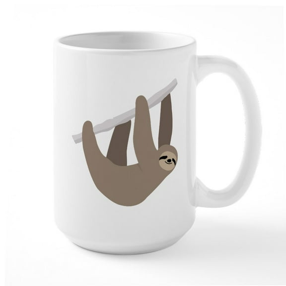 CafePress - Sloth - 15 oz Ceramic Large White Novelty Mug
